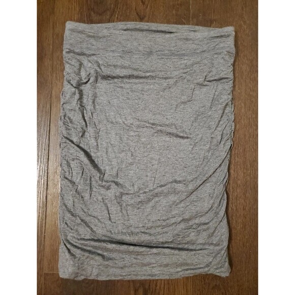 Athleta Womens Solstice Ruched Pencil Skirt Gray Modal Wool Blend Knit Sz Small - Picture 1 of 7